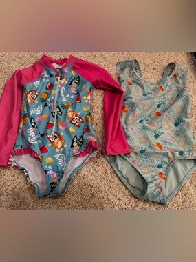 Bluey and Mickey Mouse swim suits